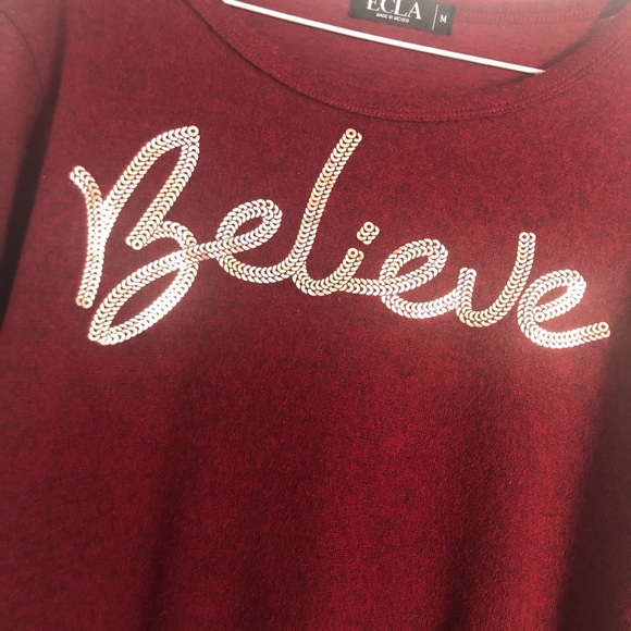 ECLA "Believe" top - Picture 2 of 5